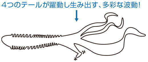 4つのテールが躍動