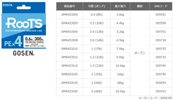 マルチカラー 300m