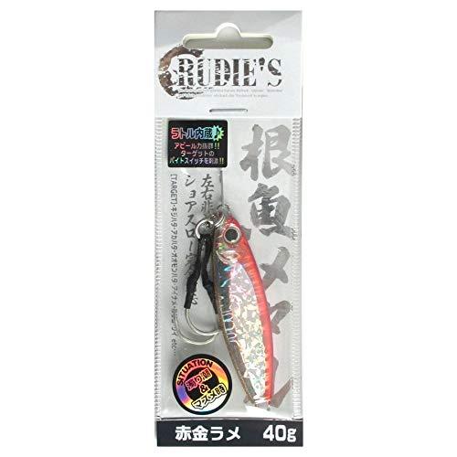 根魚メタル40g赤金ラメ