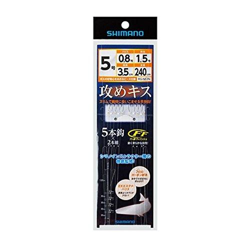 攻めキス投げ仕掛けビーズ5本鈎